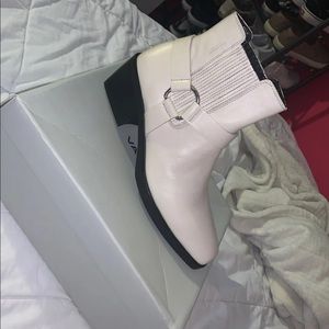 Vagabond Simone Moto boot off white boots